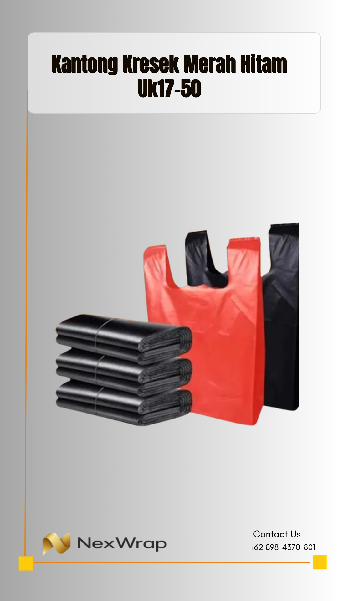 Kantong Kresek Hitam dan Merah Tebal Uk 17, 24, 28, 35, 40, 50