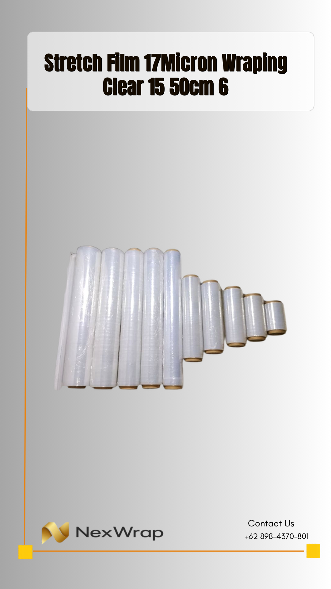 Strecth Film Wrapping Clear 10 - 25 cm X 100 meter Sealer