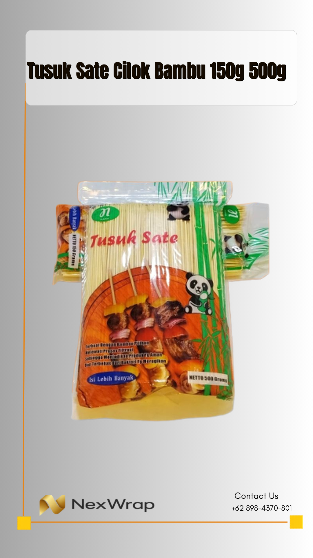 NAWA Tusuk Cilok / Tusuk Sate 150 Gram dan 500 Gram